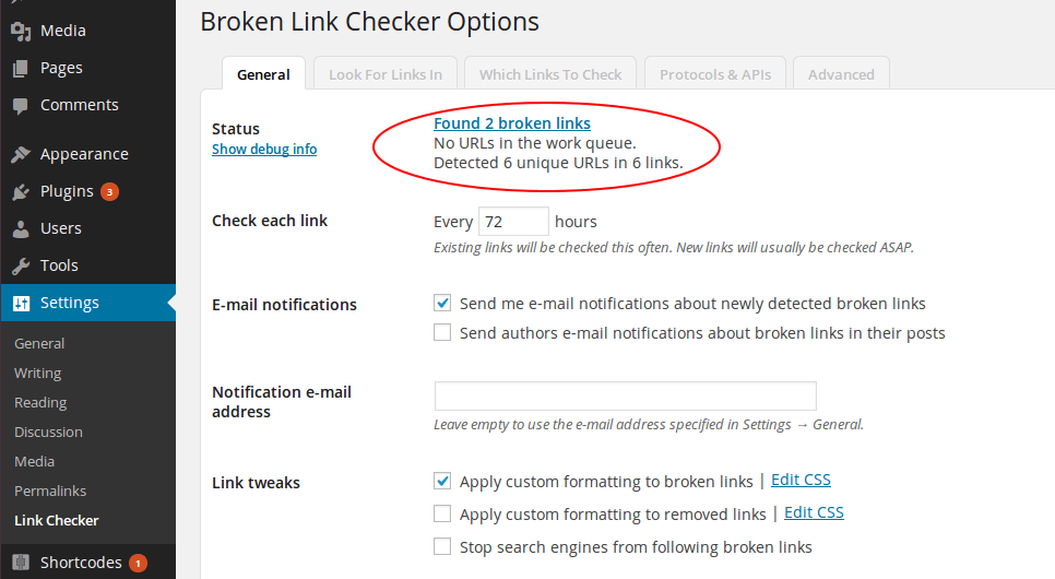 Broken Link Checker Screenshot